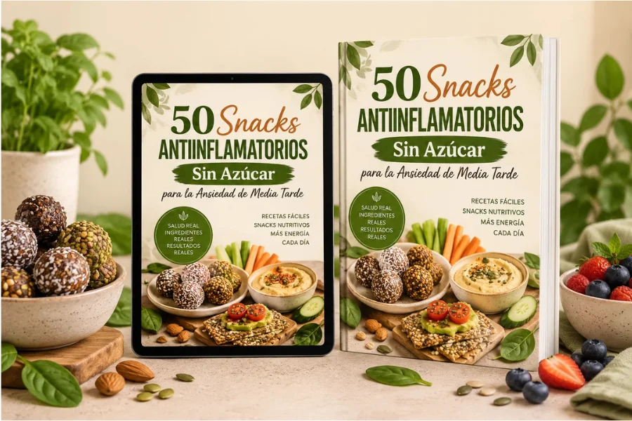 Mockup del bono 50 Snacks Antiinflamatorios Sin Azúcar