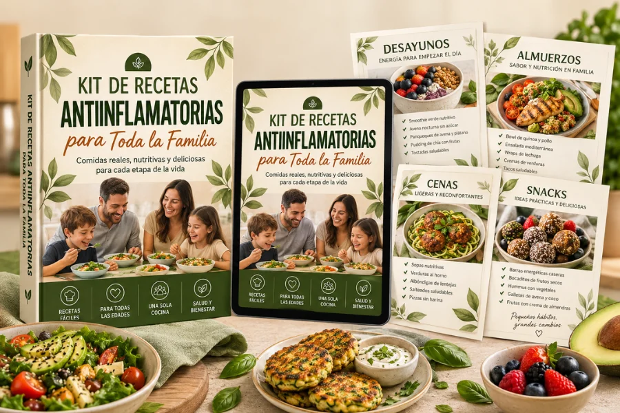 Mockup del bono Kit de Recetas Antiinflamatorias Para Toda la Familia