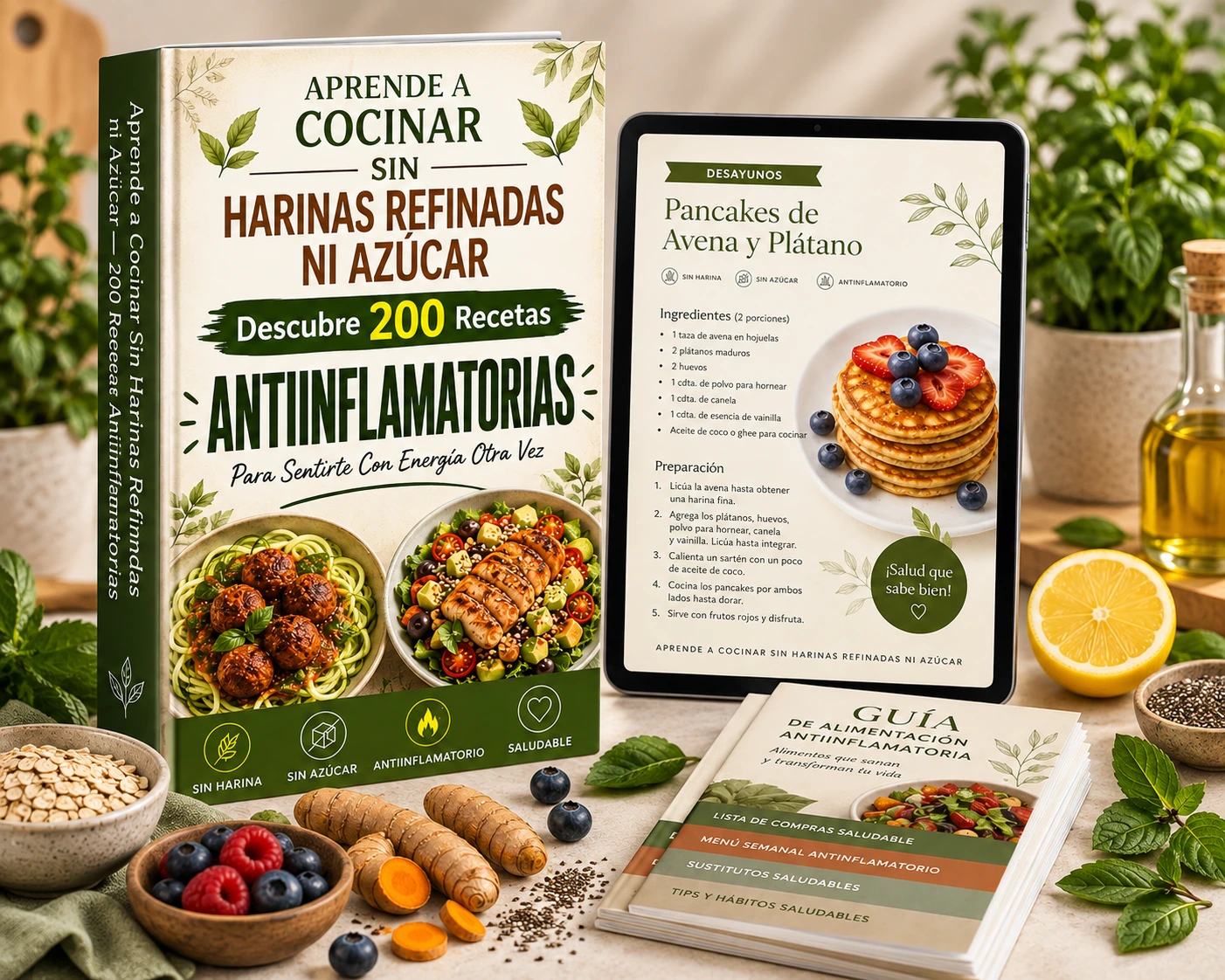 Catálogo principal con las 200 recetas antiinflamatorias
